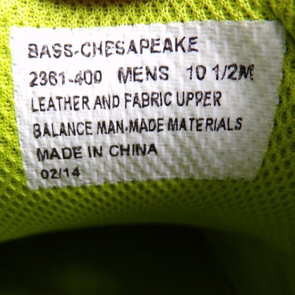 Bass Chesapeake Men's Boat Shoes Size 10.5 Blue and Green. Excellent Condition - Picture 12 of 12